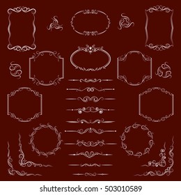 A large set of frames, decorative corners and dividers.

