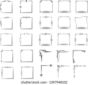 a large set of frames of different shapes. 