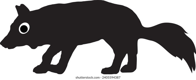 Large set of graphic illustration of a black silhouette of a realistic rat in isolate on a white background. Vector illustration