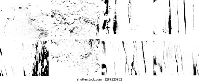 Large set of Grunge Black vector Distress Textures .Wall Background 