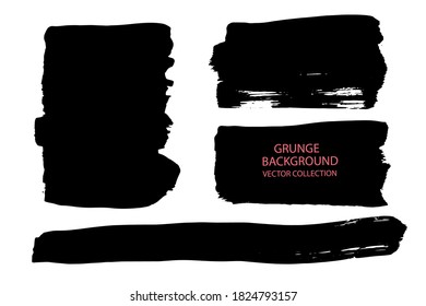 A large set of grunge elements.Brush strokes,banners, borders, frame or background for text.