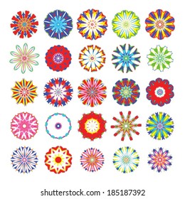 Large set of Kaleidoscope Flower Patterns