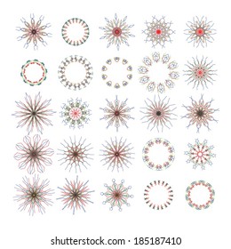 Large set of Kaleidoscope Flower Patterns