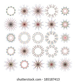 Large set of Kaleidoscope Flower Patterns