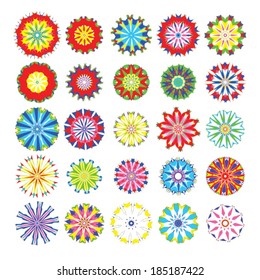 Large set of Kaleidoscope Flower Patterns