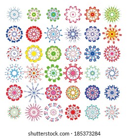 Large set of Kaleidoscope Flower Patterns