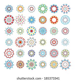 Large set of Kaleidoscope Flower Patterns