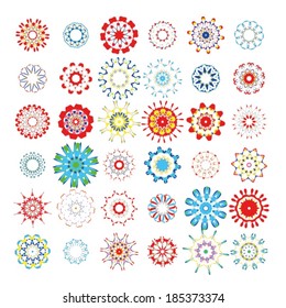 Large set of Kaleidoscope Flower Patterns