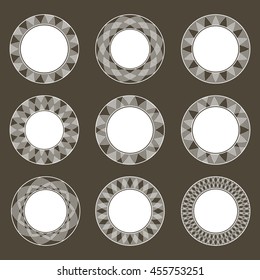 A large set of lacy napkins . Vector illustration .
