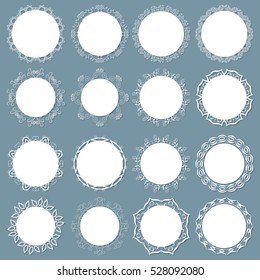 A large set of lacy napkins. Vector illustration.
