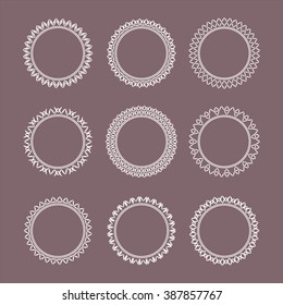 
A large set of napkins - frames . Vector illustration.
