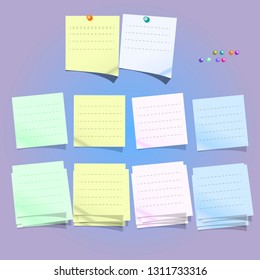A large set of paper notes, stationery