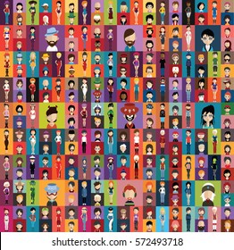 Large set of People avatar ( with full body and torso variations)