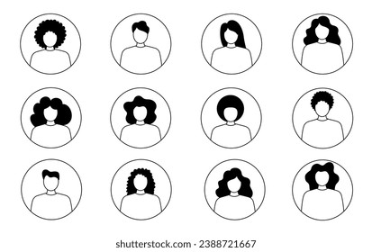 A large set of people images in a flat style. 16 different men and women.