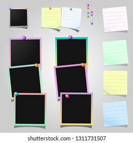 A large set of photo square photo  and templates for photo square size, vintage style. Stationery products