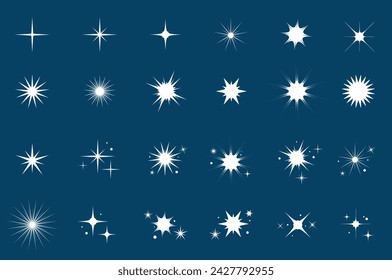 Un gran conjunto de estampados de varias estrellas y constelaciones