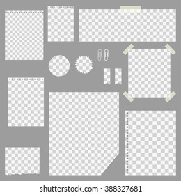 large set of sheets with isolated background