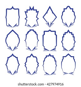 
A large set of stylish frames . Vector illustration .
