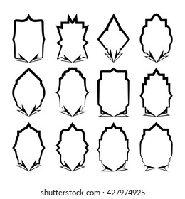 
A large set of stylish frames . Vector illustration .
