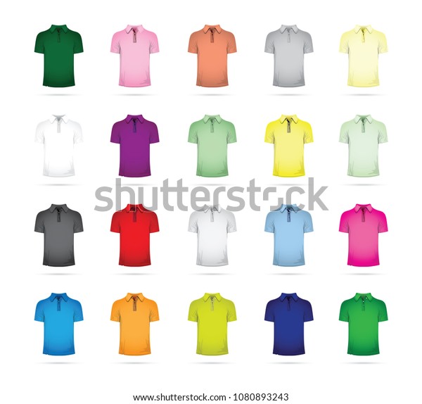 Large Set Tshirts Stock Vector (Royalty Free) 1080893243 | Shutterstock