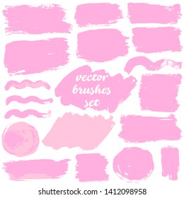 Large set of two-color strokes, brushes, dots, inks, strokes and line