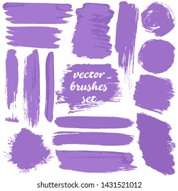 Large set of two-color strokes, brushes, dots, inks, strokes and line