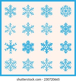  large set of various carved, lace or simple snowflakes