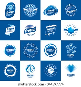 a large set of vector abstract logos for freezing