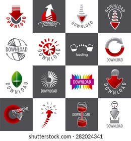 large set of vector logos for download