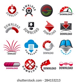 large set of vector logos for download