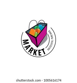 large set of vector logos for market