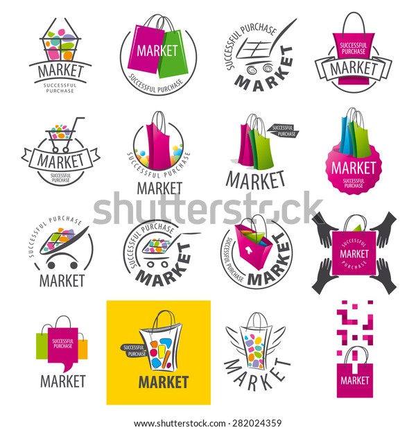 Gran Conjunto De Logotipos Vectoriales Para El Mercado