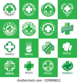 a large set of vector logos for medicine