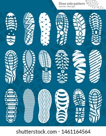 large set of vector Shoe prints vector illustration