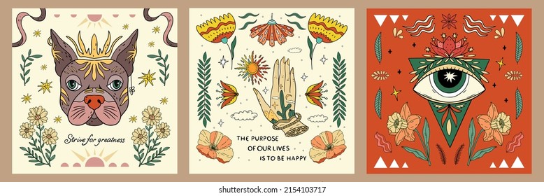 A large set of vintage, retro hand-drawn banners in vintage style, vector. Great for printing, fabric