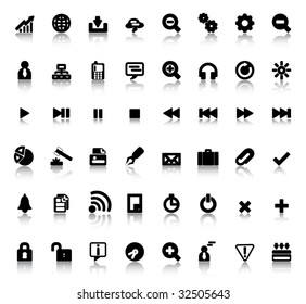 Large set of web icons - rounded theme