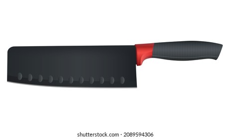 Large sharp cleaver knife isolated on white background, Vector illustration, chef knives, Cutlery icon set