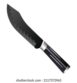 Large sharp cleaver knife isolated on white background, Vector illustration, chef knives, Cutlery icon set