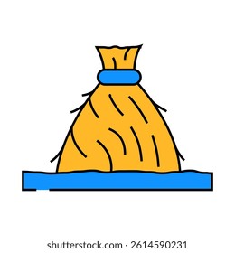 large sheaf ears of wheat harvest line icon vector. large sheaf ears of wheat harvest sign. isolated symbol illustration