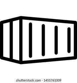 Large shipment container box isolated on white background
