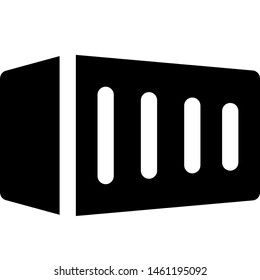 Large shipment container box isolated on white background