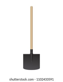 Large shovel for snow removal. Construction work. Vector illustration.