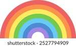 large simple rainbow color illustration