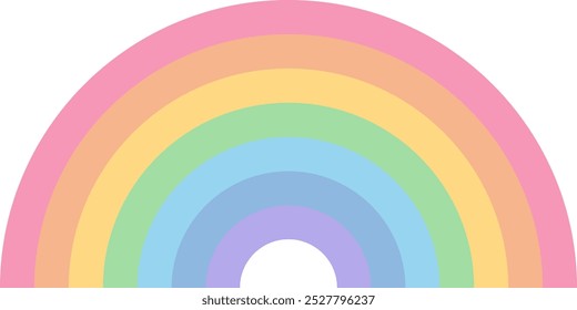 large simple rainbow color illustration