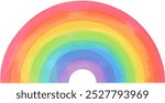 large simple watercolor rainbow illustration