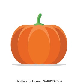 abóbora simples grande. laranja na cor. ícone de outubro