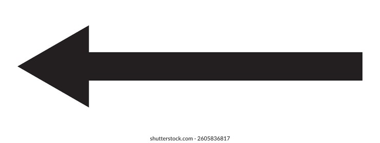 large size black long arrow. Straight long arrow icon. black long arrow pointing to right site in isolated background. Bold thine long arrow.