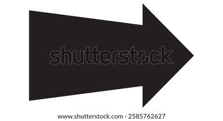 large size black long arrow. Straight long arrow icon. black long arrow pointing to right site in isolated background. Bold thine long arrow.