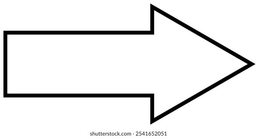  large size long arrow with stroke. long arrow vector. flat style arrow . big arrow icon on white background eps 10. vector illustration eps 10.