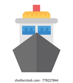 A large size ship used as a public transport through sea